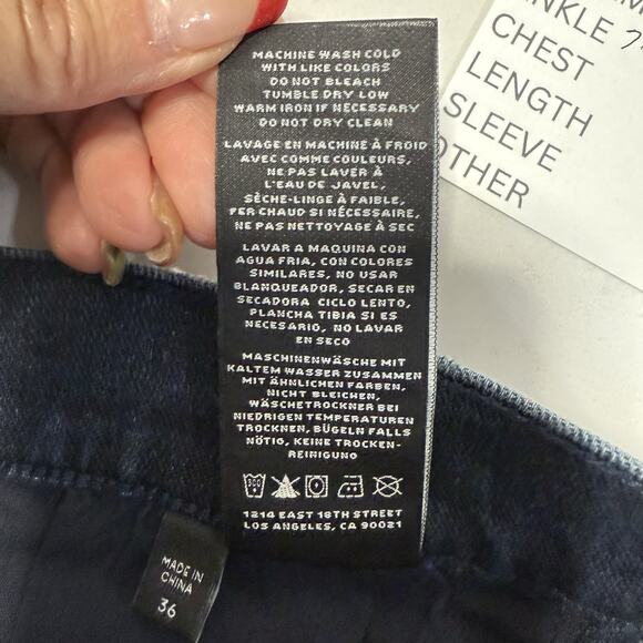 J Brand BEARDEN MOTO JEANS Men 36 Dark Blue Wash Skinny Fit Left Hand Twill NEW - Picture 10 of 11